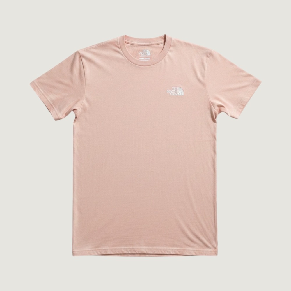 The North Face Mens Peach Pink Short Sleeve Logo T-Shirt Size Medium